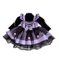 thumbnail image 1 of Vestido Kawaii Sanrio Kuromi para niños, ropa de fiesta Lolita para niñas, pajarita estampada, vestidos de princesa, regalo de cumpleaños de Halloween, 1 of 4