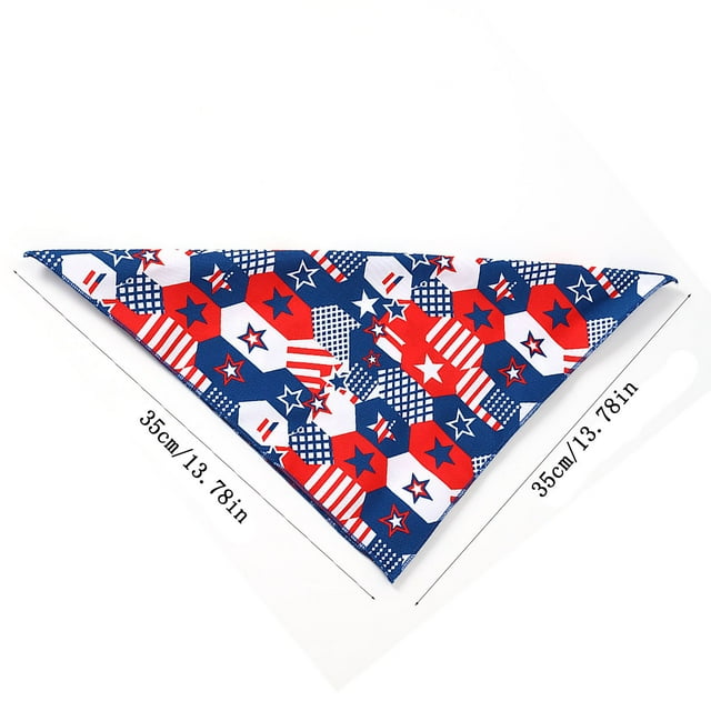 Yhmxh Gorro para mascotas del Día de la Independencia, pajarita con lentejuelas para gatitos y perros, bufanda para gatitos y perros, conjunto de tres piezas.