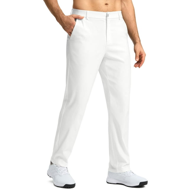 Pantalones de golf G, vestido elástico gradual, de secado rápido, blanco para hombre