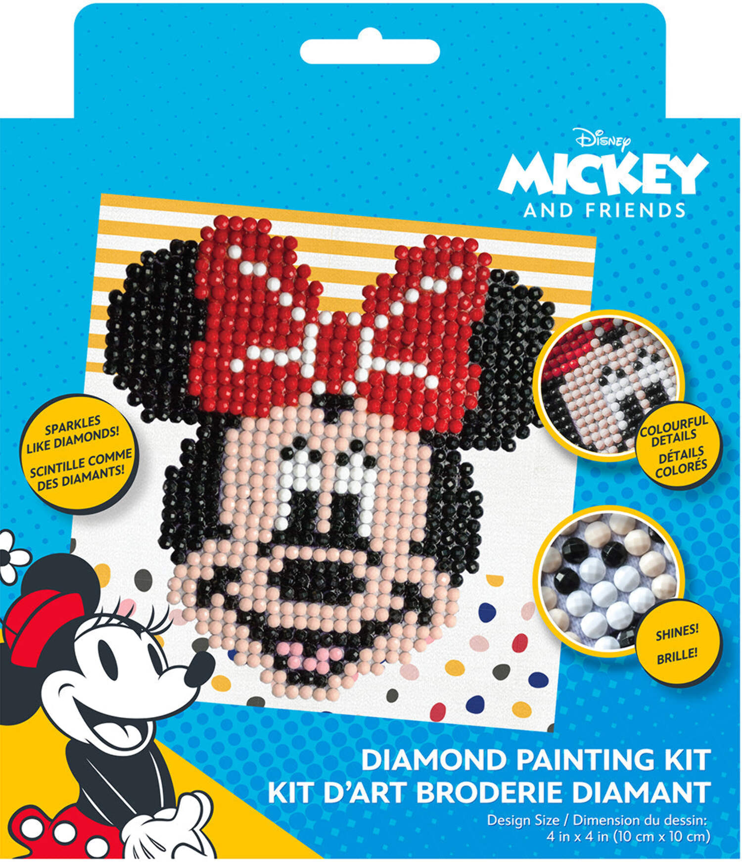 Diamond Dotz Minnie Mouse Disney Diamond Painting Kits for Adults - Diamond Art Kits a Relaxing Creative Craft Kit with Dotz Gems 3.5"x3.5"