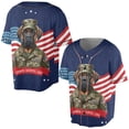 thumbnail image 3 of Happy Father's Day Honoring Veterans Bullmastiff in Army Uniform All Over Print 3D Baseball Shirt Dog Lover Softball Sport - 13007, 3 of 6