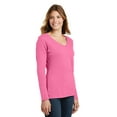 thumbnail image 4 of Port & Company Â® Ladies Long Sleeve Fan Favorite V-Neck Tee. LPC450VLS, 4 of 6