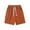 Orange, variant on Men's Waffle Shorts Casual Elastic Waist Drawstring Lightweight Summer Beach Loose Shorts with Pockets Orange XXXL