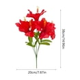 thumbnail image 3 of Faux Silk Hibiscus Flowers Artificial Tropical Flower Stems Table Centerpiece for Vase Wedding Home Decor 2-Pack Red, 3 of 7