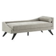thumbnail image 3 of Christopher Knight Home Upholstered Chaise Lounge with Rolled Pillow, Sloped Backrest Accent Sofa Chair, Khaki, 3 of 9