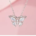 thumbnail image 2 of Elegant Butterfly Pendant Necklace - Crystal Necklace for Women, 2 of 3