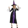 thumbnail image 3 of Halloween Witch Costume for Women, Halloween Gothic Witch Dresses for Fancy Dress Party Purple XL, 3 of 7
