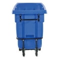 thumbnail image 3 of Rubbermaid Commercial 2089826 BRUTE 1,250 lb Capacity 1 cu. Yd. Plastic/Steel Frame Rotomolded Recycling Tilt Truck - Blue, 3 of 4