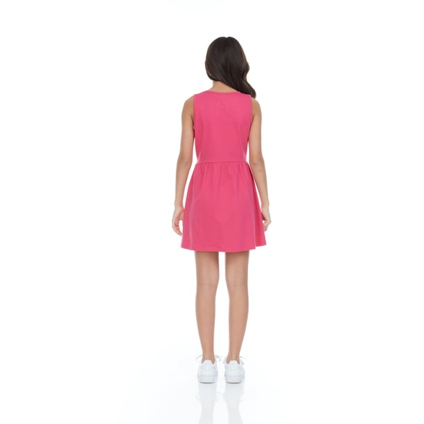 Pink Angel 3-Pack Girls' Dresses, Kids Casual Fit and Flare Sleeveless  Summer Dress & School Outfit, 100% Cotton - Grey/Navy/Fuchsia - Walmart  Business Supplies