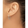 thumbnail image 3 of Stainless Steel Polished 1.6mm Hinged Hoop Earrings (21 X 21) Made In China sre1455, 3 of 5