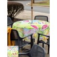 thumbnail image 4 of Outdoor Tablecloth with Umbrella Hole and Zipper, Easter Square Table Cloth 54x54 Inch Waterproof Tablecloth, Spring Bunny Colorful Rabbit Eggs Butterfly Blue Green Picnic Table Cover for Patio, 4 of 7