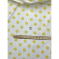 thumbnail image 2 of Quarter Size Dots Print Broadcloth, 60" Wide, Sells by the Yard from Sal Tex Fabrics,  Yellow/White, 2 of 2