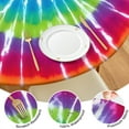 thumbnail image 4 of Rainbow Tie Dye Mandala Pattern Round Fitted Tablecloth with Elastic Edge,Dining Table Cover Waterproof,Outdoor Round Tablecloth for Camping,Dining,Indoor and Outdoor, 4 of 7