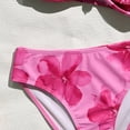 thumbnail image 4 of REDARER Girls 2 Piece Bikini Swimsuit Set Floral Print Bandeau Top With Detachable Strap High Cut Bottoms Summer Beach Pool Swimwear,13-14 Years, 4 of 7