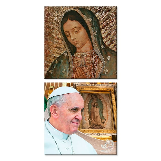 Cuadros Decorativos Joss Design Francisco y Guadalupe Set 2 piezas 30x30