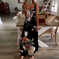 thumbnail image 1 of Qiopertar Robe d'Été Imprimée Décontractée Sans Manches Col en V pour Femmes en Solde Livraison Gratuite à Moins de 5$ jusqu'à 90 % de Réduction, 1 of 5