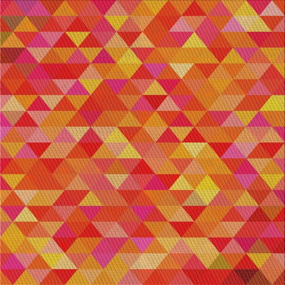 Ahgly Company Indoor Square Patterned Orange Abstract Area Rugs, 8' Square