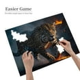 thumbnail image 2 of 1000-Piece Wooden Jigsaw Puzzle for Adults - Jaguarss Walking Fire Ambience , Interlocking Pieces with Guide Letters, Holiday Gift & Home Decor, 2 of 7