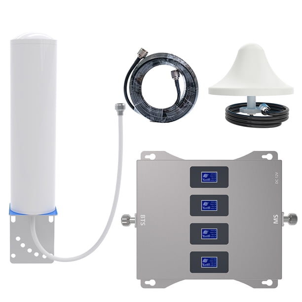 Amplificadores de señal de telefonía celular de cuatro bandas 850/900/1800/2100 MHz GSM DCS 2G/3G/4G/LTE Repetidor