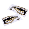 thumbnail image 1 of 2 pedazos grandes 3d tiburón dientes boca kayak barco de pesca Amarillo Sunnimix Etiqueta engomada del tiburón del kajak, 1 of 8
