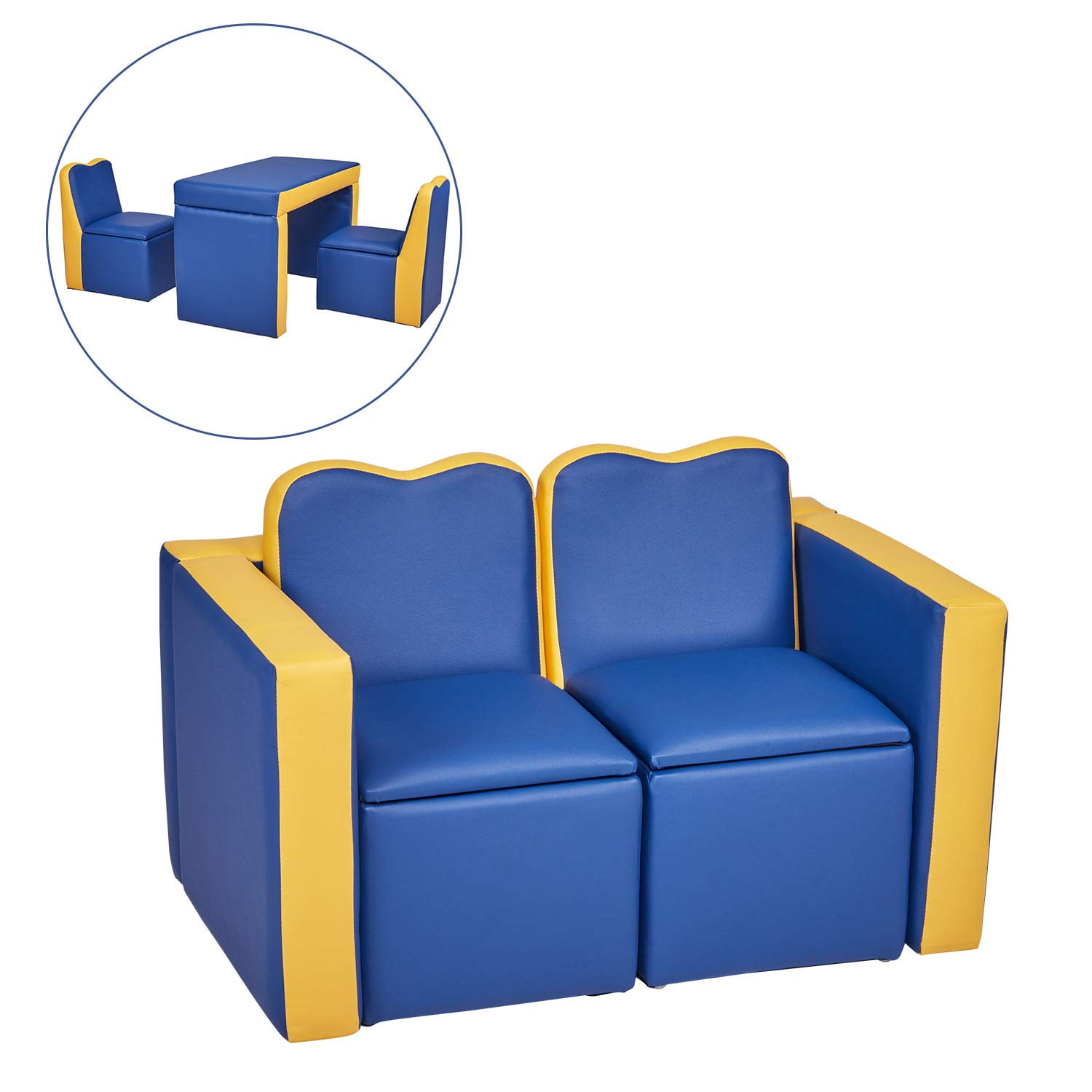 Details about   Children 1/2 Seater Bedroom Kids Sofa Storage Couch Armchair Footstool Recliner 