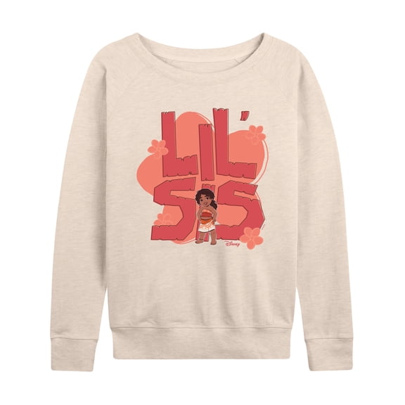 Moana - Lil Sis Simea Lightweight French Terry Wide Neck Long Sleeve Graphic Shirt