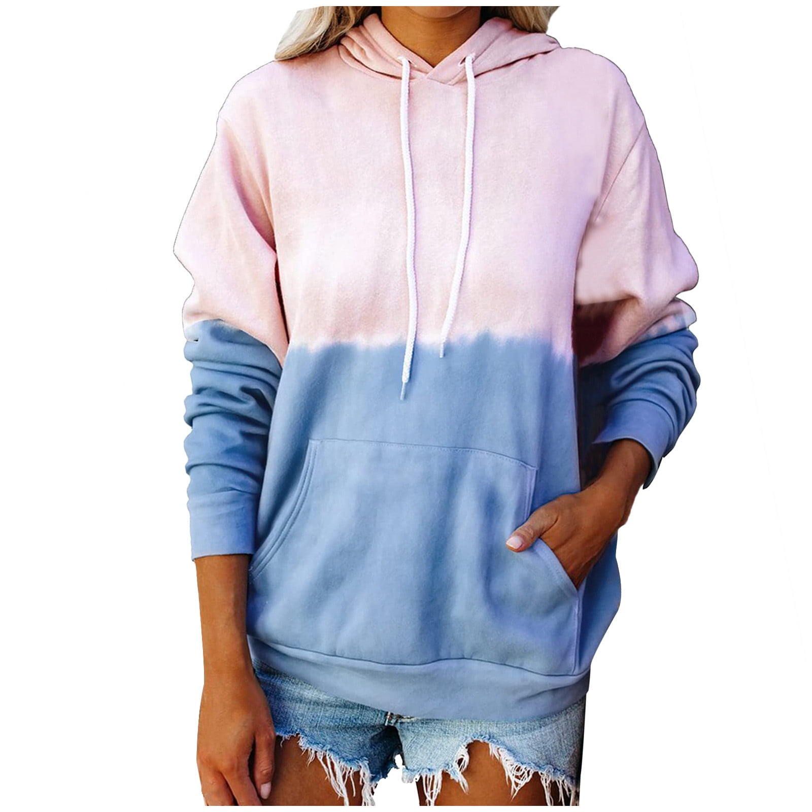 KIJBLAE Savings Women's Fashion Sweatshirt Pocket Drawstring Pullover