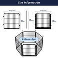 thumbnail image 3 of SunsGrove Decorative Garden Fence with Gate 24 in(H) x 11.1 ft(L) 6 Panels, Heavy Duty Metal Animal Barrier Fence for Yard, Flower Bed Fencing, Garden Border Fence, Easy Set Up, Black, 3 of 10