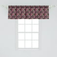 thumbnail image 2 of Ambesonne Modern Valance Pack of 2, Abstracted Pumpkins Graphic, 54"X18", Pink Mustard and Grey, 2 of 3