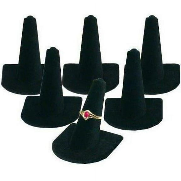 Ring Finger Displays Black Velvet Lot of 6 Jewelry