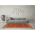 thumbnail image 3 of Ahgly Company Indoor Round Oriental Orange Industrial Area Rugs, 8' Round, 3 of 4