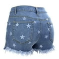thumbnail image 5 of TAIAOJING Jean Shorts For Women High Waisted Sexy Star Print High Waist Jeans Button Pocket Slim Tassel Shorts Pants Casual Summer Shorts, 5 of 7