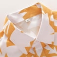 thumbnail image 3 of Camisas Manga Larga Hombre Camisa de manga corta con solapa y hebilla de bolsillo con impresión digital 3D para hombre (Yellow, XXL), 3 of 7