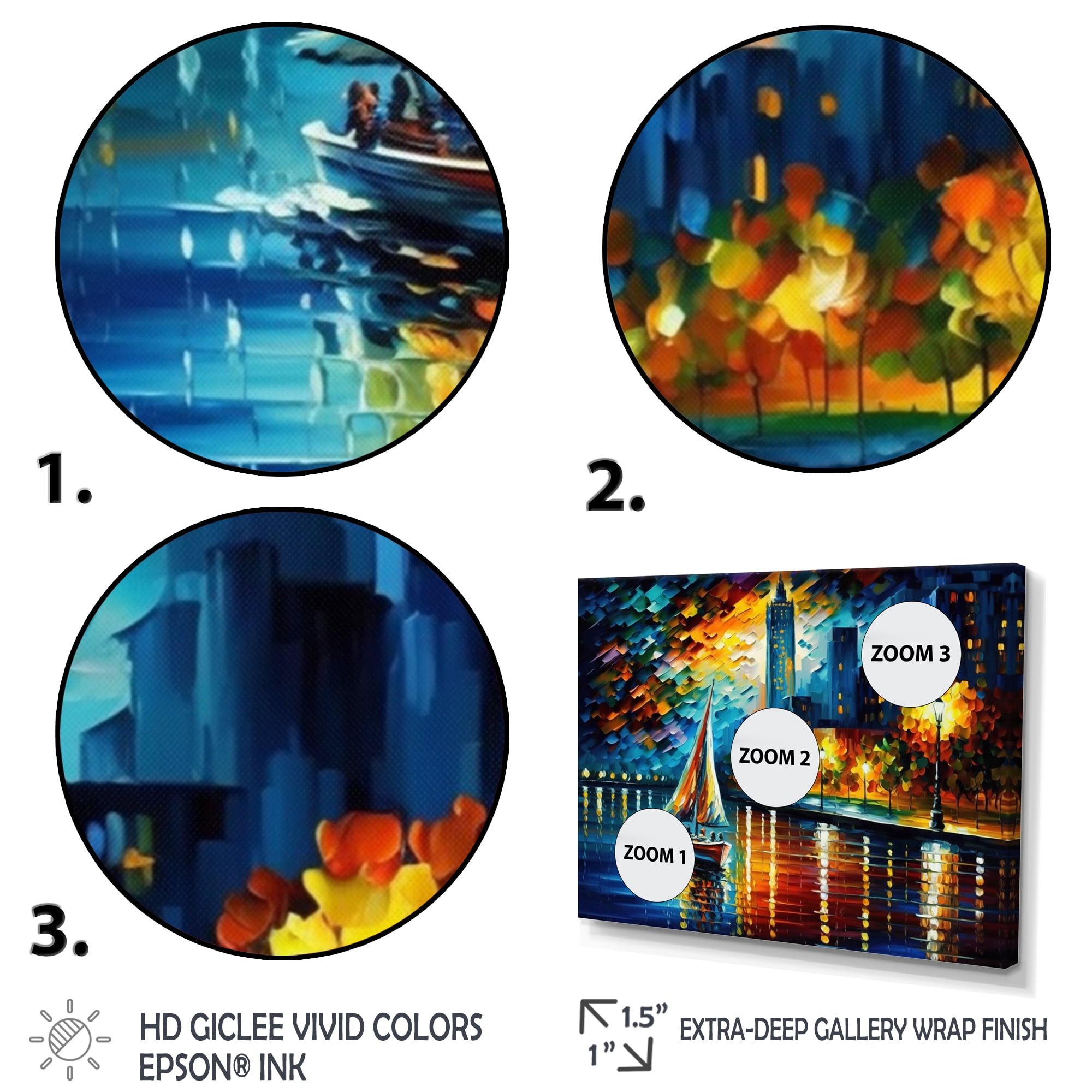 Designart Colorful \Paris River Canvas Wall Art