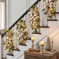 thumbnail image 5 of Christmas Wreath Pendants Hanging Stairs Garland Xmas Decoration Christmas Wreath Hanging Pendant For Holiday Wall Door With LED, 5 of 5