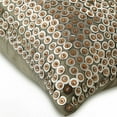 thumbnail image 2 of Silver Shams, Dotted Sequins Sparkly Glitter Pillow Sham, 24x24 inch (60x60 cm) Pillow Shams, Square Silk Pillow Sham, Modern Pillow Shams, Circles & Dots - Exotic Lounge, 2 of 3