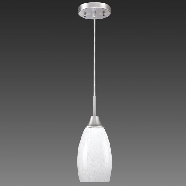 Lámpara colgante Viinew Mini Glass de 4.72 pulgadas, soplada a mano, color blanco leche