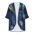 thumbnail image 6 of UVEASISHA Women's Lightweight Floral Cardigan 3/4 Sleeve Open Front Sweaters Soft Breathable Summer Everyday Wear Tops Multicolor S, 6 of 6
