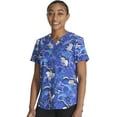 thumbnail image 7 of Tooniforms Scrubs Top For Women V-Neck Print TF736, 7 of 7