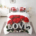 thumbnail image 2 of Castle Fairy Red Floral Rose Twin Bedding Sets,Romantic Flowers Bedding Comforter Set, 2 of 8