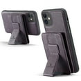 thumbnail image 2 of Case for iPhone 11, Detachable Magnetic Wallet Credit Card Cash Slot Case Support Wireless Charging Functional Kickstand Compatible with MagSafe Phone Cover For iPhone 11,Purple, 2 of 12