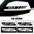 thumbnail image 2 of 2PCS Vinyl Rearview Mirror Stickers Car Side Body Decor Decals for Volkwagen VW Polo TSI Golf Passat MTM 4 Motion Touareg T-ROC golf Silver White, 2 of 6