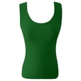 thumbnail image 3 of TrendOFT Workout Tank Tops for Women Undershirt Ribbed Sleeveless Scoop Neck Casual Layering Summer Basic Tanks Top Dark Green L, 3 of 5