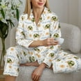 thumbnail image 6 of Uemuo Sea Turtle Basking in the Sun Pattern Womens Pajama Sets,PJ Set for Women,Pajamas for Women Logo,Long Sleeve Pajama Set for Women,Soft Long Sleeve Top With Pants-X-Large, 6 of 9