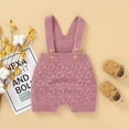 thumbnail image 2 of POIUYTR Baby Boy Girl Overalls Cable Knit Suspender Pants Unisex Cute Romper Toddler Infant One-Pieces Jumpsuit Fall Winter Clothes, 2 of 5