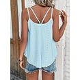 thumbnail image 2 of Womens Spaghetti Strap Tank Tops Eyelet Embroidery Flowy Shirts Crew Neck Sleeveless Tops Dressy Casual Flowy Summer Shirts, 2 of 3