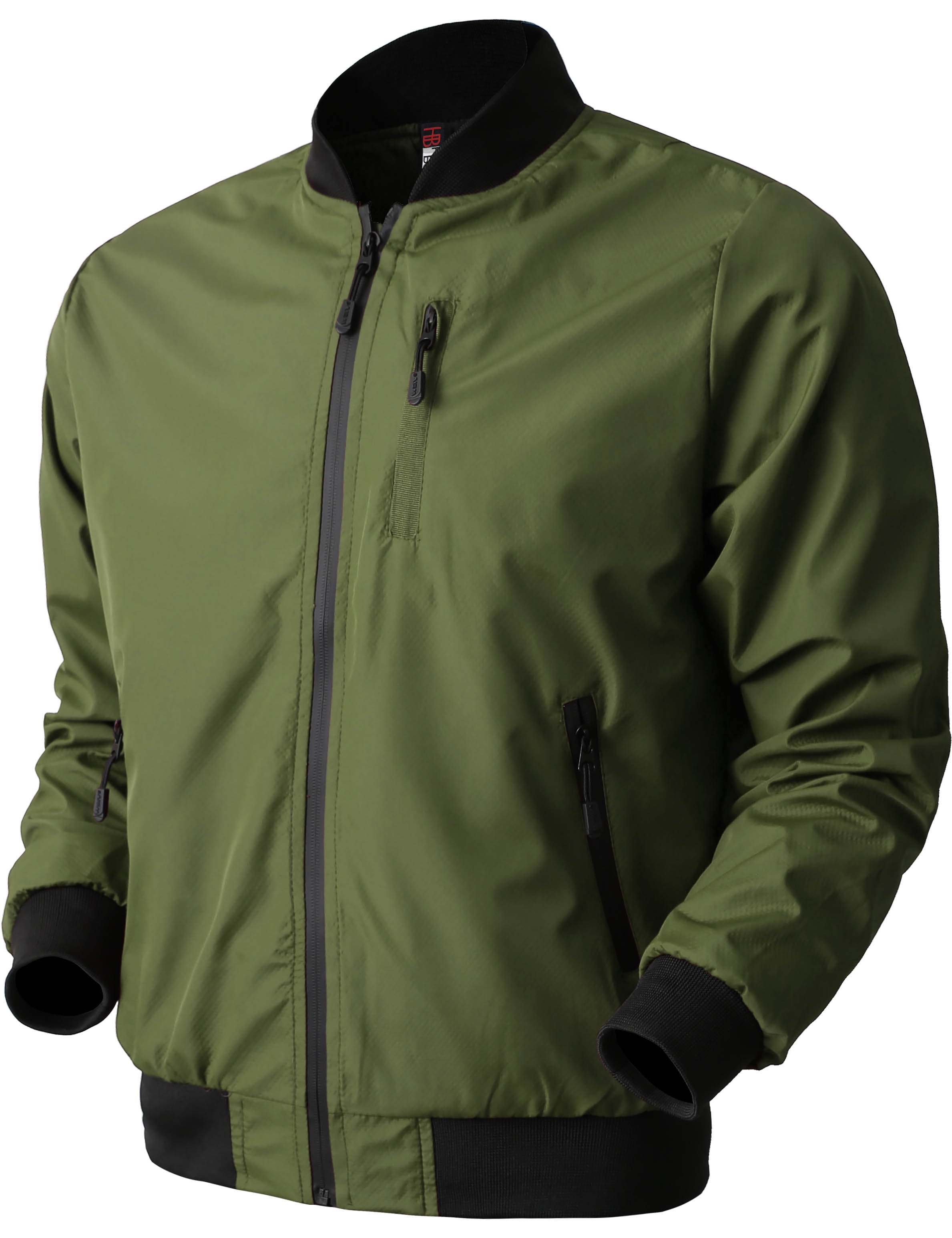 Yayu Mens Basic Casual Bomber Jacket Windbreaker Outdoor Sportswear Lightweight Coat
