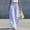 Blue plus size palazzo pants a1, variant on Women Plus Size Harem Pants Elastic Waist Flowy Striped Boho Vacation Lounge Wide Leg Cropped Palazzo Trousers Summer Travel Beach Casual, Pink 2XL
