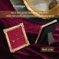 thumbnail image 5 of Ring Display Tray, Vintage Photo Frame Ring Holder - 24 Slot Velvet Jewelry Organizer Display Stand for All Ring Sizes, Gold Elegant Storage Tray for Wedding Engagement Collection(Green-Brown, 1Pc), 5 of 11