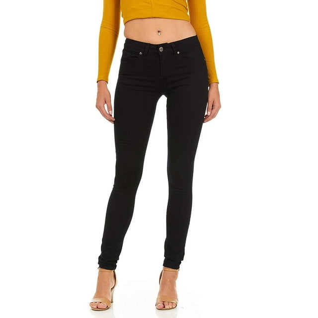 Cover Girl Jeans juniors plus size Perfect Mid Rise Comfy Skinny Jeans khaki black or blue